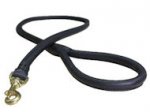 12 mm Round Leather Pitbull Leash with Comfortable Handle