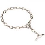 Chrome Plated Fur Saver Dog Collar for Pitbull with Toggle