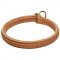 Leather Pitbull Choke Collar with Braided Design