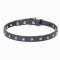 "Stellar" 20 mm Leather Dog Collar with Nickel Plated Stars