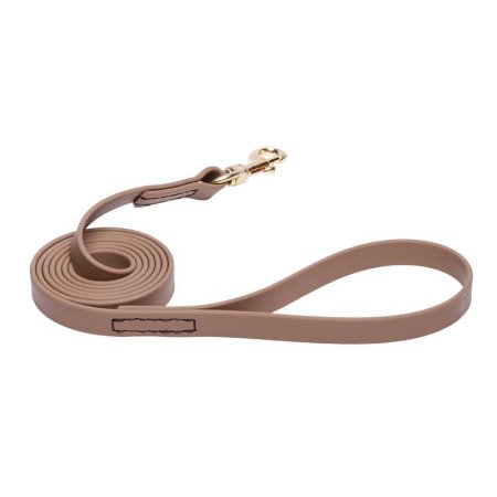 Khaki Waterproof Pitbull Leash Made of Biothane