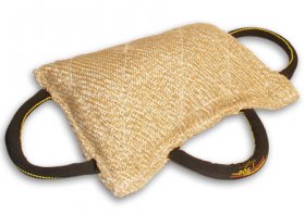Jute Pitbull Bite Pillow with Three Strong Handles for Training