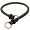 Reliable Rolled Leather Pitbull Choke Collar for Effective Training - 12 mm