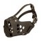 Safe Leather Muzzle for Pitbull Attack Training