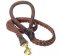 Braided Design Leather Pitbull Leash with Handle