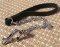 Chrome Plated Chain Pitbull Leash with Leather Handle