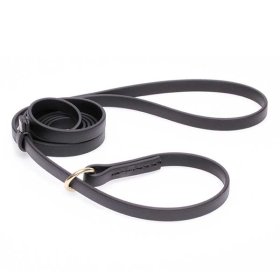 Black Biothane Pitbull Leash and Collar Combo