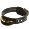 Training Durable Leather Pit Bull Collar with Convenient Handle