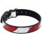 Handpainted Leather Pitbull Collar with American Flag Painting
