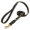 Studded Leather Dog Leash for Pitbull Walking and Training