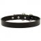1 Inch Wide Leather Pitbull Collar With Steel Nickel Plated Hardware