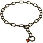 Multifunctional Black Stainless Steel Pitbull Choke Collar with 3 mm Links