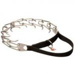 Stainless Steel Pitbull Pinch Prong Collar with Nylon Handle