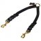 Exclusive Leather Pitbull Coupler Adorned with Hand Made Braids