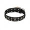 'Rock 'n' Roll Style' FDT Artisan Fancy Leather Pitbull Collar with Skulls, Bones and Studs 1 1/2 inch (40 mm) wide