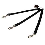 Triple Nylon Pitbull Leash Coupler for Easy Walking 3 Dogs