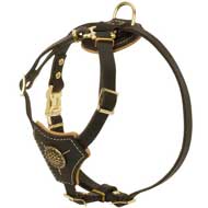 Fashion Leather Dog Harness For Pitbull Puppy Walking/Training