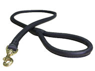 12 mm Round Leather Pitbull Leash with Comfortable Handle