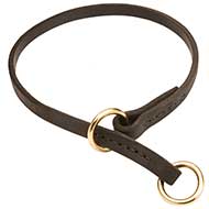 Silent Leather Training Choke Pitbull Collar