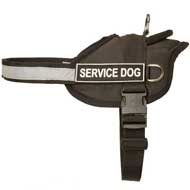 Practical Nylon Pit Bull Harness with Reflective Trim for SAR and Police Dogs
