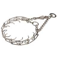 Pitbull Pinch Collar with Swivel and Small Quick Release Snap Hook