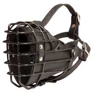 Black Rubber Covered Wire Cage Pit Bull Muzzle for winter activities