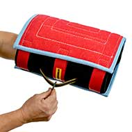 French Linen Pitbull Bite Builder with Stitched Handle