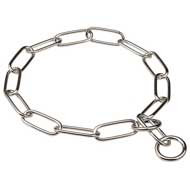 Universal Chrome Plated Steel Fur Saver Pitbull Choke Collar
