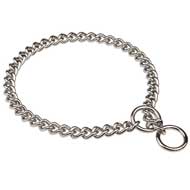 Smooth Chrome Plated Steel Pitbull Choke Collar