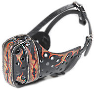 Hand Painted Leather Pitbull Muzzle "Dondi" Plus for Attack/Agitation Training