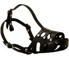 Anti Barking Leather Dog Muzzle for Pitbull Socializing