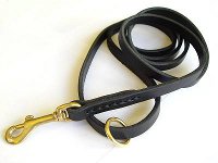 Stitched Leather Pitbull Leash for Walking and Training