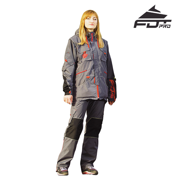 Protection Dog Training Suit of Grey Color for Any Weather