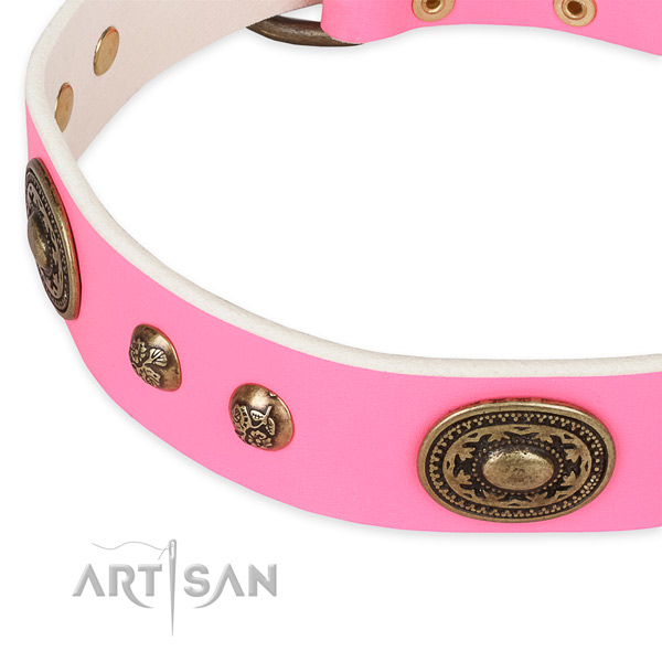 Handmade leather collar for your attractive four-legged friend
