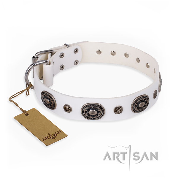 Top rate genuine leather collar created for your dog