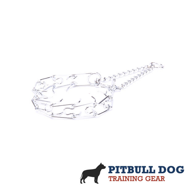 Finest quality chrome plated steel prong collar for obedience training