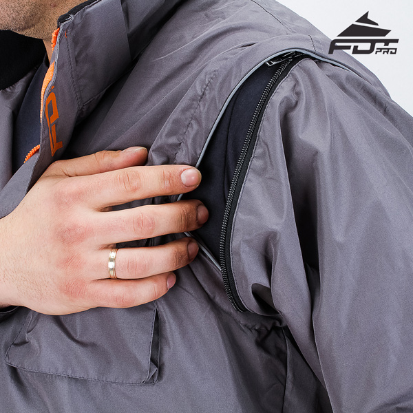 High Quality Zipper on Sleeve for FDT Pro Design Dog Tracking Jacket