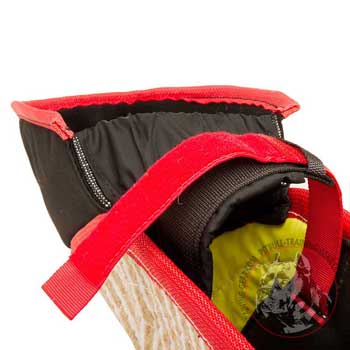 Elbow Strap on Jute Pitbull Bite Sleeve