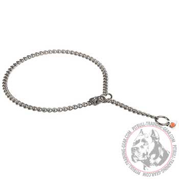 Strong Stainless Steel Pit Bull Choke Collar for Training