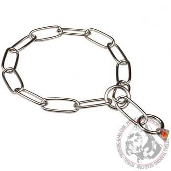 Rust Resistant Stainless Steel Strong Pit Bull Fur Saver Collar for Pleasant Walking