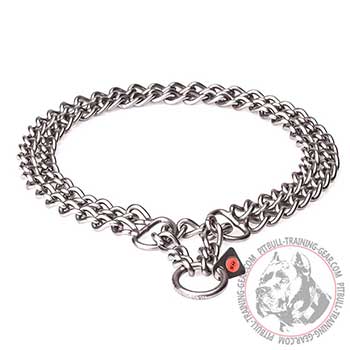 Metal Choke Collar for Pit Bulls, extra strong links