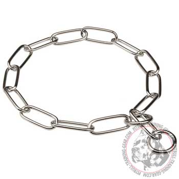 Strong Chrome Plated Pitbull Choke Collar