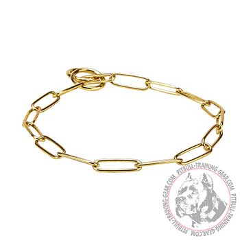 Pit Bull Fur Saver Collar with Brass Links