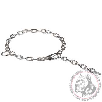 Durable fur saver choke chain Pitbull collar