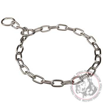 Obedience training metal Pitbull fur saver collar