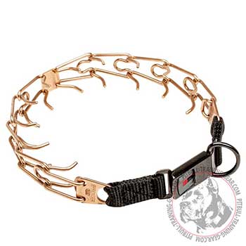 Dog Pinch Collar for Pit Bull with reliable click-lock buckle