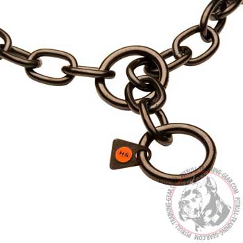 Durable Links on Stainless Steel Pitbull Choke Collar