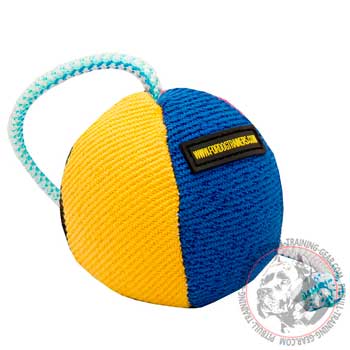 High Quality Soft French Linen Training Pit Bull Ball On String
