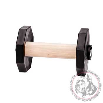 Pit Bull Training Wooden Dumbbell