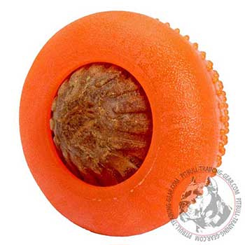 Pitbull Kibble Dispenser Made of Dotted Rubber